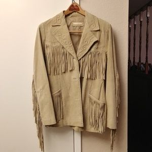 Forever 21 suede jacket in tan